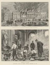 Královský palác v Laekenu, Brusel, zničený požárem